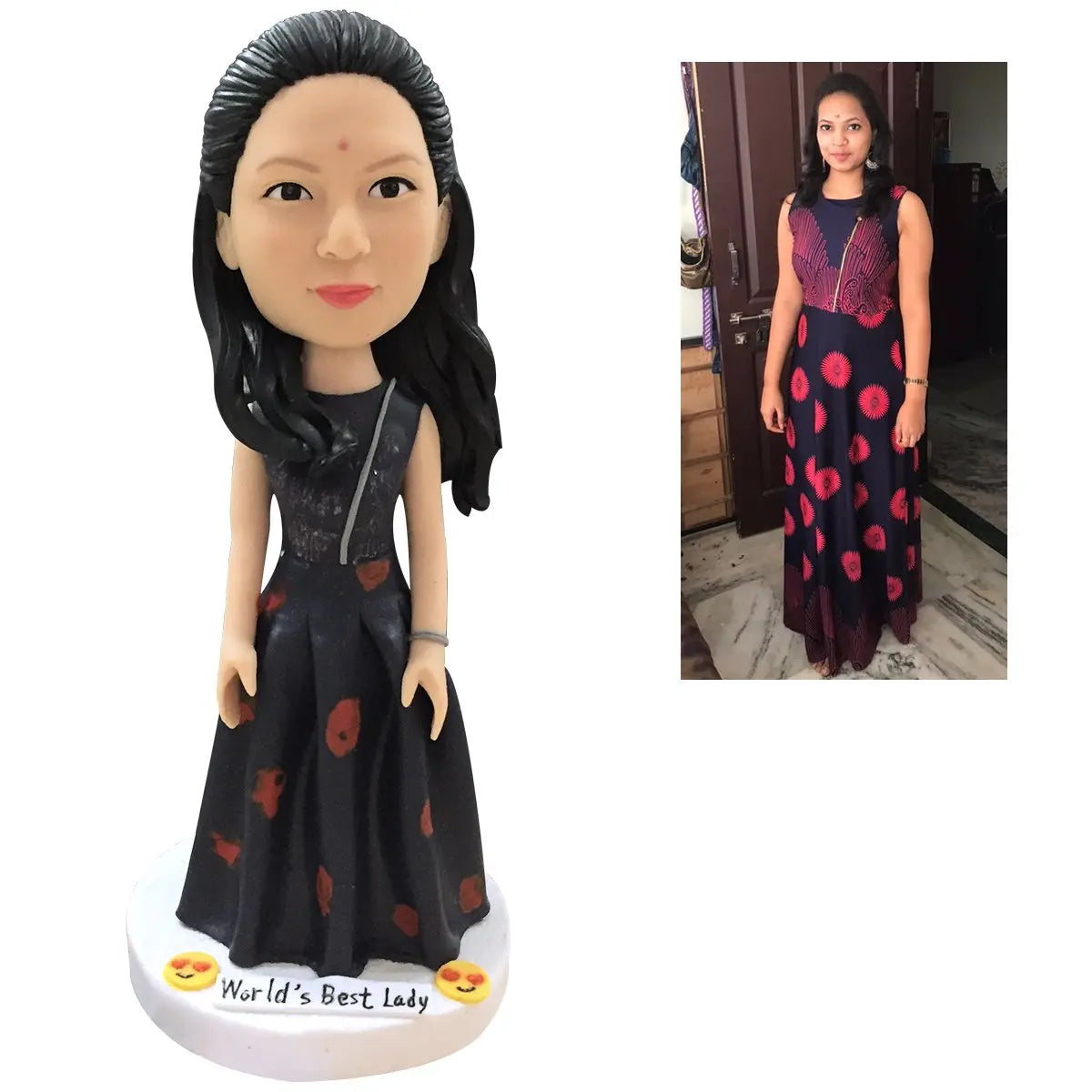 Fully Body Customizable One Person Custom Bobbleheads With Engraved Text For Him or Her