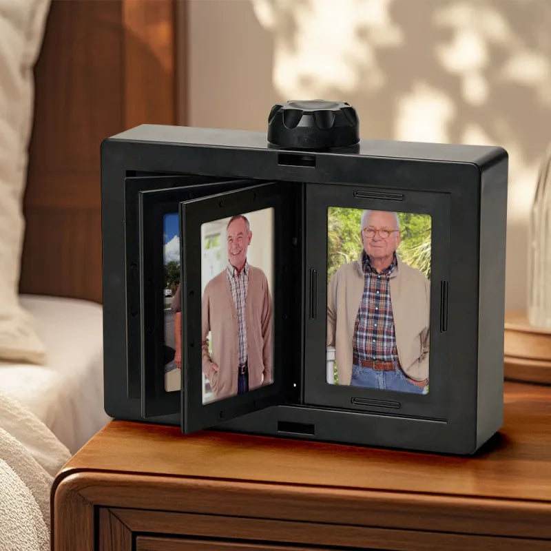 Personalized Rotating Photo Frame Carousel Custom Photo Desktop Photo Reel Flip & Spin Photo Box  Anniversary GIft For Wife