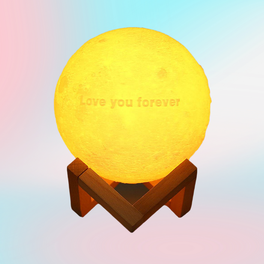 Custom Text Moon Lamp Luna Night Light – Personalized Valentine’s Day Gift