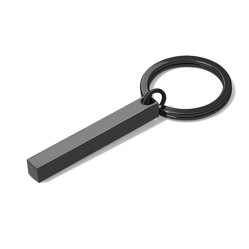 Personalized 3D Bar Keychain Engraved Music Code Key Chain