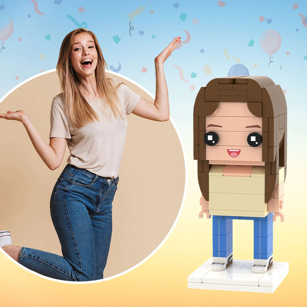 Custom Brick Figures 3D Preview Personalized Photo Brick Figures DIY Create Your Own Small Particle Block Toy