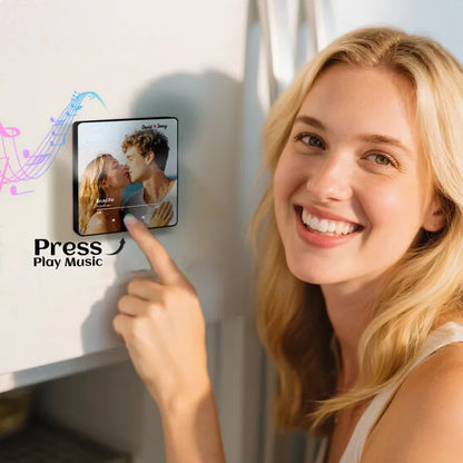 FridgeBeats Framed 4.0 Custom Names Music Fridge Magnet with Colorful Frame Album For Valentines Gifts