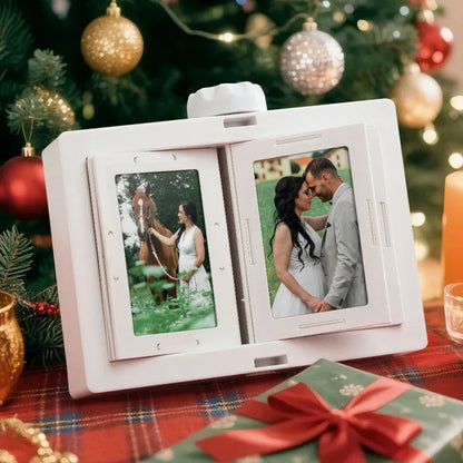 Personalized Rotating Photo Frame Carousel Custom Photo Desktop Photo Reel Flip & Spin Photo Box  Anniversary GIft For Wife