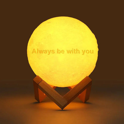 Custom 3D Printed Photo Lunar Moon Light  Lamp  Perfect Christmas Gift for Family