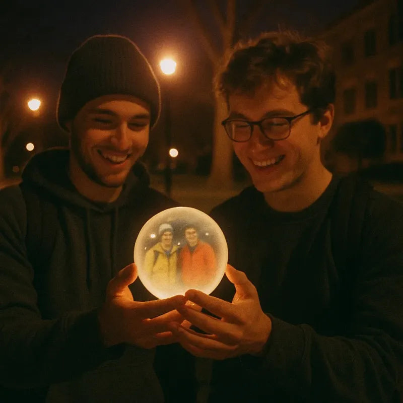 Glass Video Globe – Playable Video Gift Sphere Gift for Valentine’s Day or Christmas