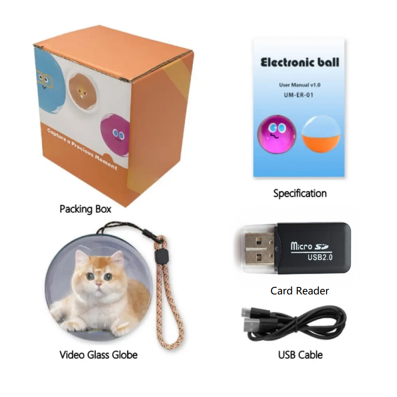 Glass Video Globe – Playable Video Gift Sphere Gift for Valentine’s Day or Christmas