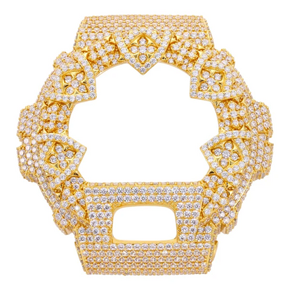 Moissanite Shield Pattern Iced Out Bezel Case Compatible with DW6900 Series CMW0041