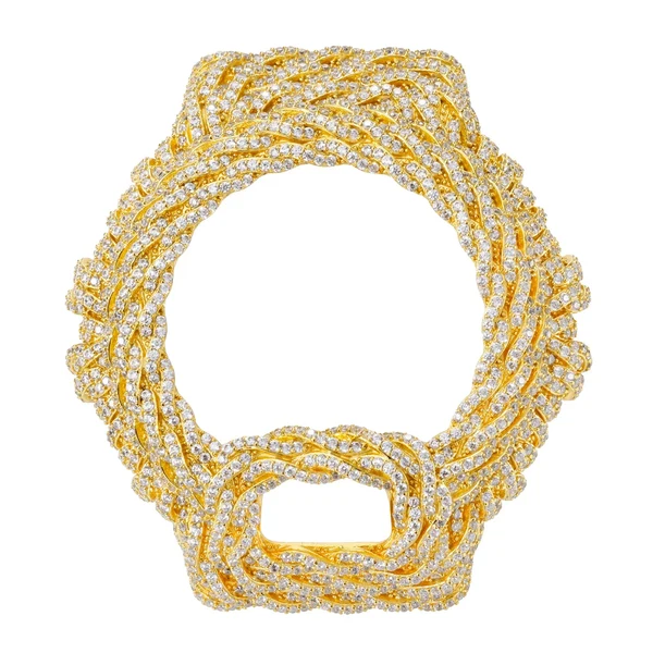 Iced Out Moissanite Rope Watch Bezel Case for DW6900 Series