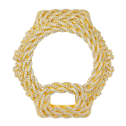 Iced Out Moissanite Rope Watch Bezel Case for DW6900 Series