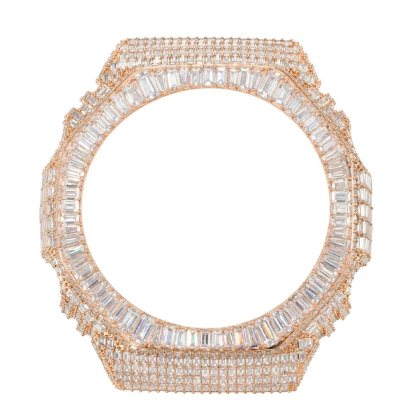 Hip Hop Moissanite Baguette Halo Bezel Case for GA2100 TQW0019