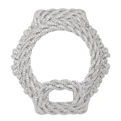 Iced Out Moissanite Rope Watch Bezel Case for DW6900 Series